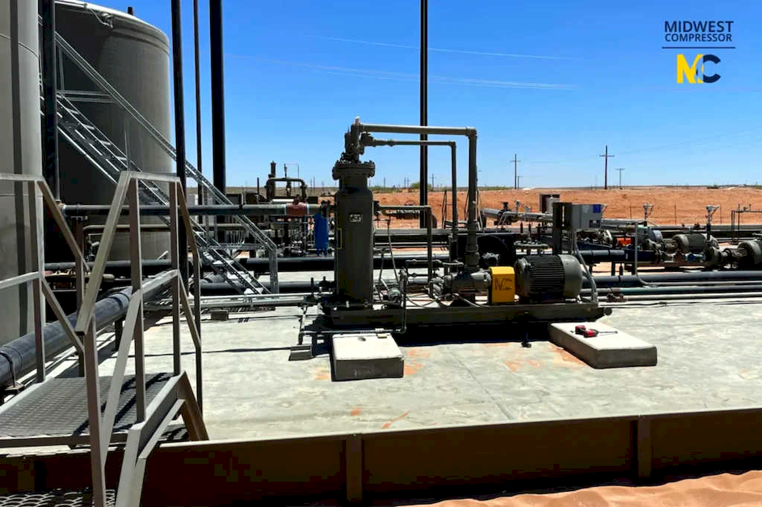 Natural gas compression systems used in midstream and pipeline applications to maintain flow, manage pressure, and support reliable gas movement across the system.