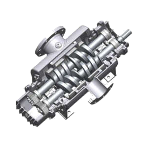 screw pump used for transferring viscous fluids in industrial applications