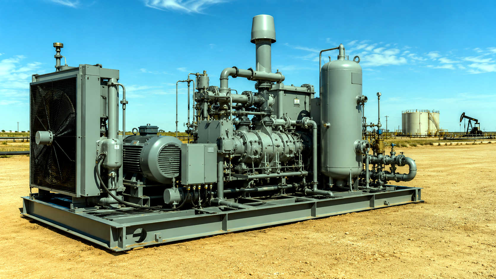 Natural gas screw compressors: package for oil and gas operations in Midland, TX